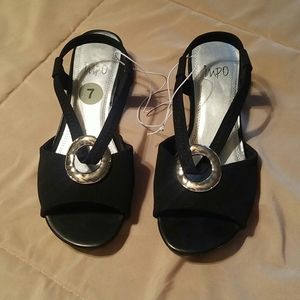 IMPO Black Wedge Dress Shoes